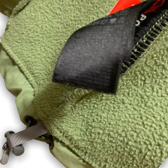 North Face XL Womens Denali Fleece Jacket Full Zip Drawstring Sage Green - Picture 8 of 12